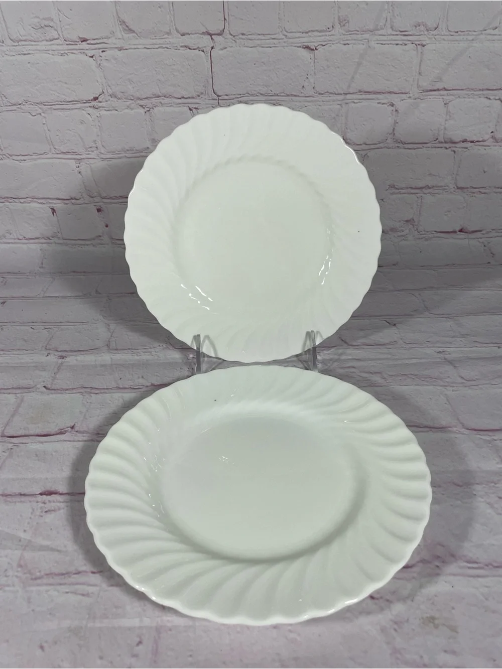 Vintage Minton White Fife Bone China Salad Plates 7 7/8” England Discontinued